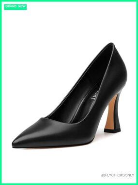 Women's Pointed Toe Stiletto Pumps 3.2 Inch Slip On Classic Dress Shoes